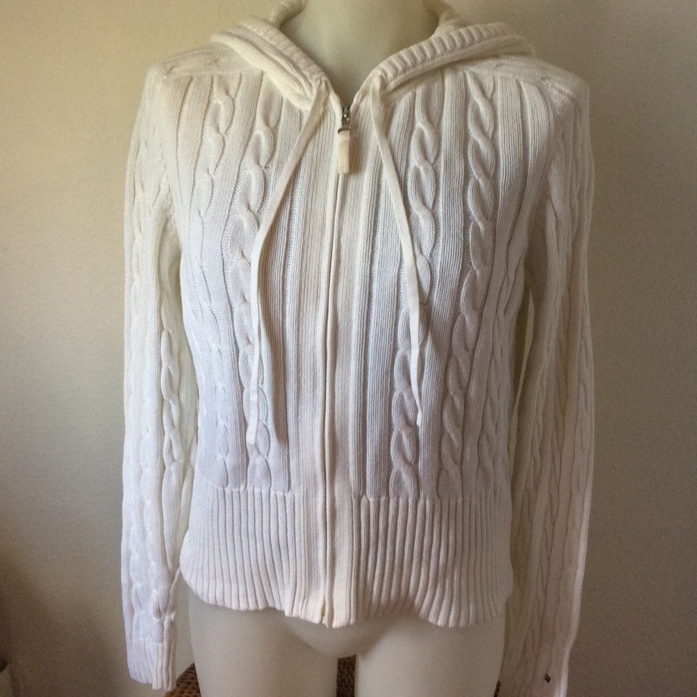Tommy Hilfiger hooded zip sweater, juniors L